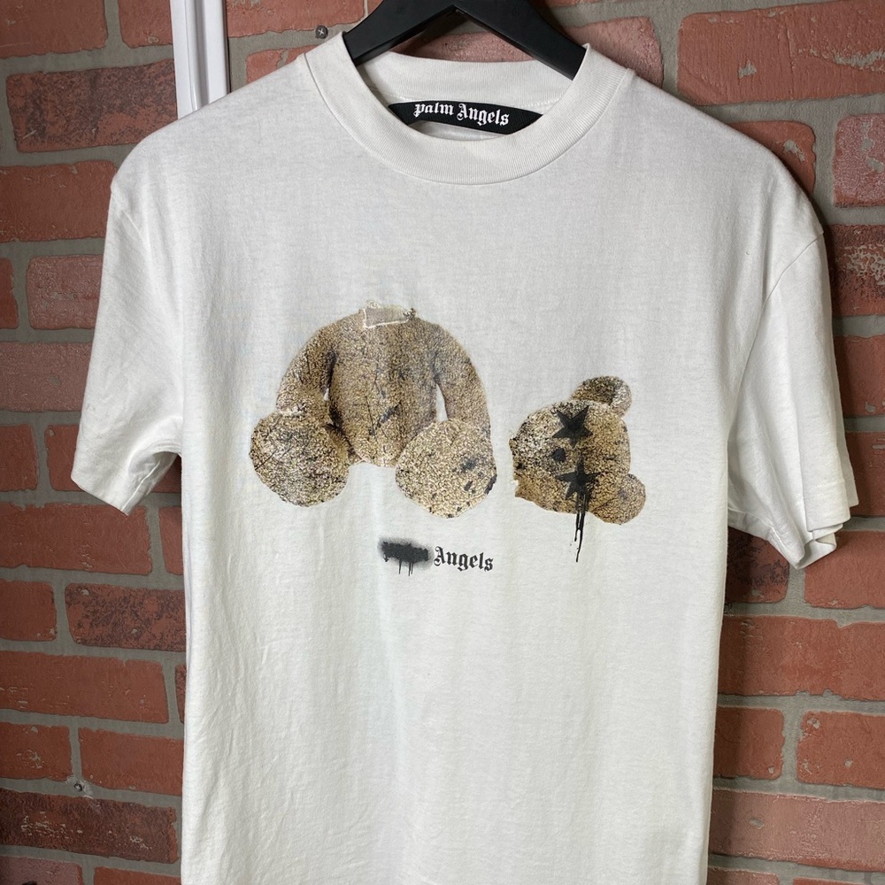 Palm Angels Kill The Bear White T-Shirt Size Small